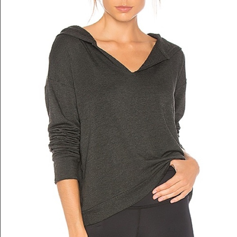 Beyond Yoga Look Under The Hoodie Gray Pullover Xs